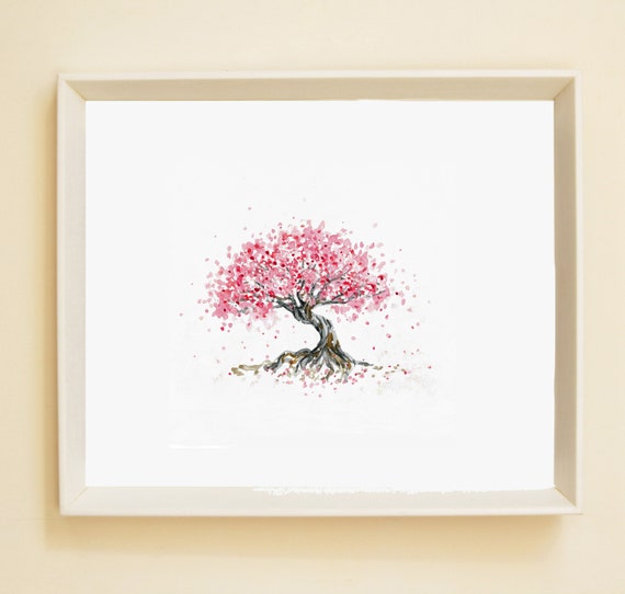 Drawing Japanese Cherry Blossom Landscape Illustration PNG Images | PSD  Free Download - Pikbest