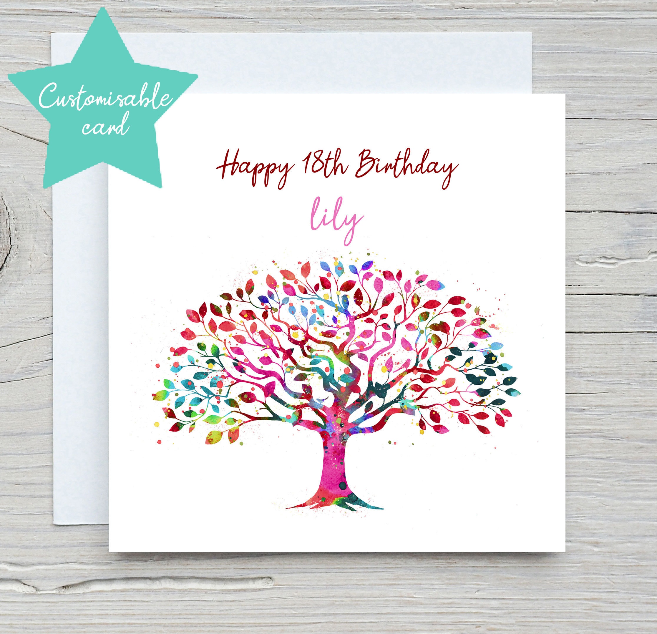 Tarjeta de cumpleaños para mujer, tarjeta para adolescente, tarjeta de  cumpleaños personalizada para adolescente, tarjeta de cumpleaños, image size:2232x2154