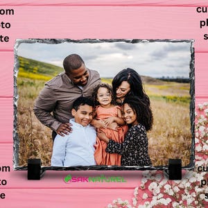 Custom Photo on Rock Slate, Personalized Home Decor, Memorial Gift, Picture Rock Slate, Mom Dad Birthday Gift, Mothers Day
