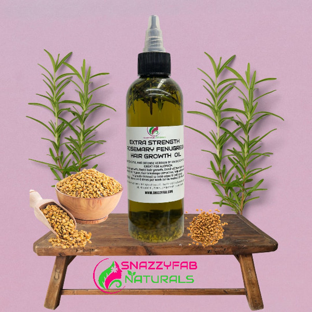 Fenugreek Rosemary & Peppermint Hair Growth Oil. Organic Dht Blocker