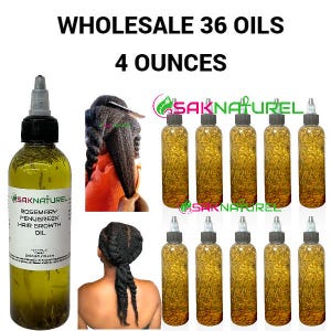 WHOLESALE 36 Rosemary Fenugreek Hair Growth oil -Ayurverdic Hair growth oil - Hibiscus Hair growth oil - Indian Hair Growth oil- Long Hair