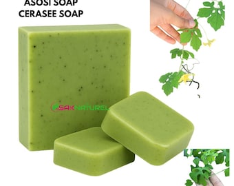 Lot de 3 savons Asosi Cerasee, Savon Asosi vert naturel, melon amer Savon anti-taches pigmentaires éclaircissant la peau Savon artisanal fait main éclaircissant la peau