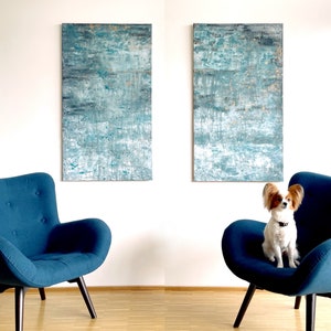 Acrylic picture, modern painting 140 x 120 cm - 70 x 120 cm