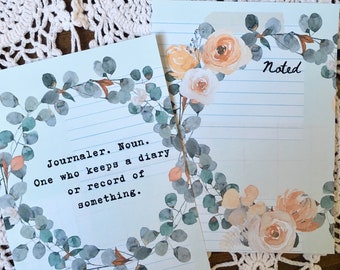 Journaler Definition Printable Journal Cards - Set of 2 printable journal cards for journaling, planning, and scrapbooking
