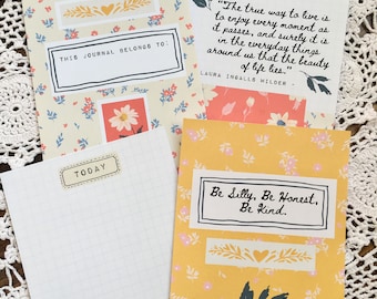 Whimsical Printable Journal Card Set - Printable Journal Cards for Journaling, Planning, and Scrapbooking