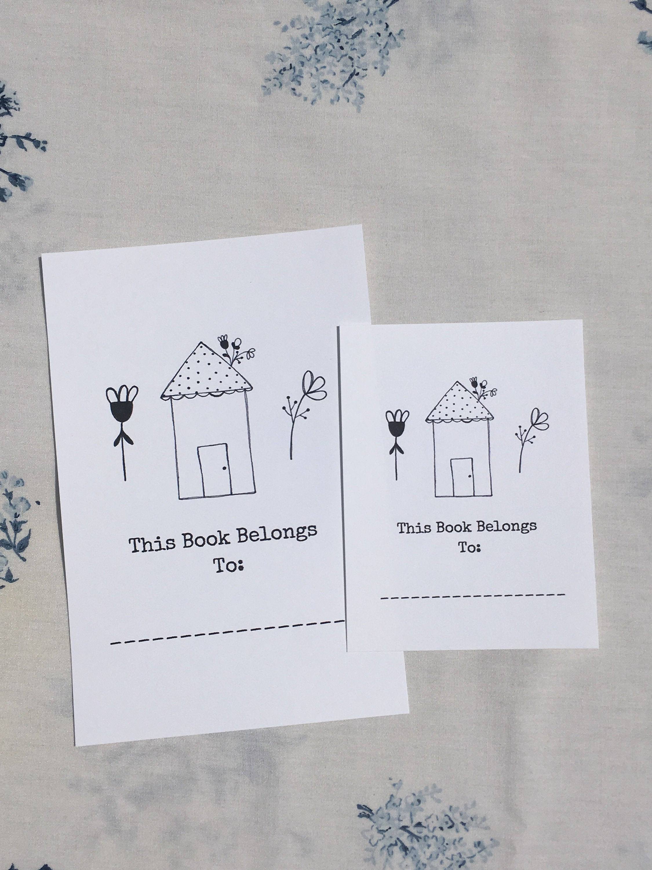 Printable Journal Card This Book Belongs to | Etsy