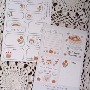 Lovely Little Life: pegatinas y etiquetas imprimibles para llevar un diario, planificar y hacer álbumes de recortes