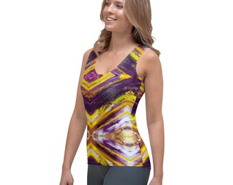 Abstract Art Tank Top | Artsy Crop Top | Painting Cropped Tank | Boho Art Shirt | Art Tank Top | Art Print Cropped Tank | Aesthetic Tank Top