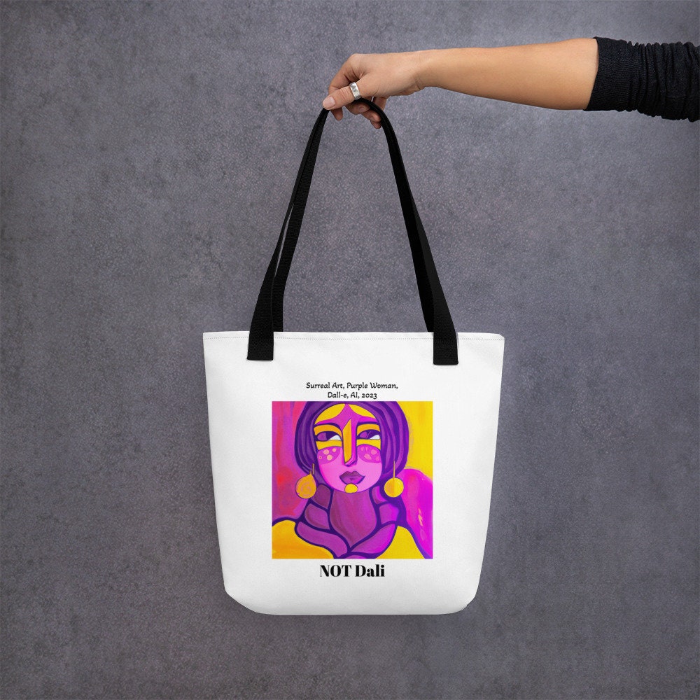Grand Tote bag street art Fragile – Création originale peinte à