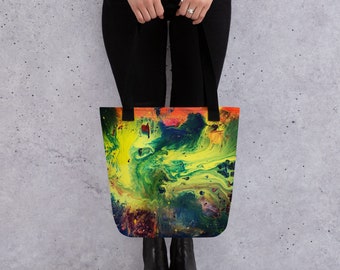 Surreal Art Canvas Tote Bag | Artsy Tote Bag | Painting Tote Bag | Boho Tote Bag | Art Print Tote Bag | Aesthetic Tote Bag | Abstract Print