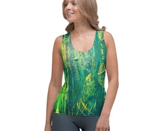 Abstract Art Tank Top | Artsy Crop Top | Painting Cropped Tank | Boho Art Shirt | Art Tank Top | Art Print Cropped Tank | Aesthetic Tank Top
