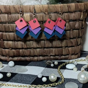 PRIDE: Bi-Flag paper earrings