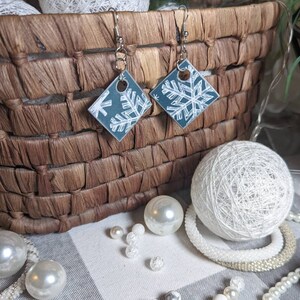 Snowflake Sketch Paper Earrings