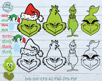 Download Grinch Face Svg Etsy