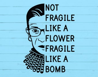 Ruth Bader Ginsburg I Dissent SVG png Vinyl Cut File for Cricut and Silhouette dxf svg jpg pdf