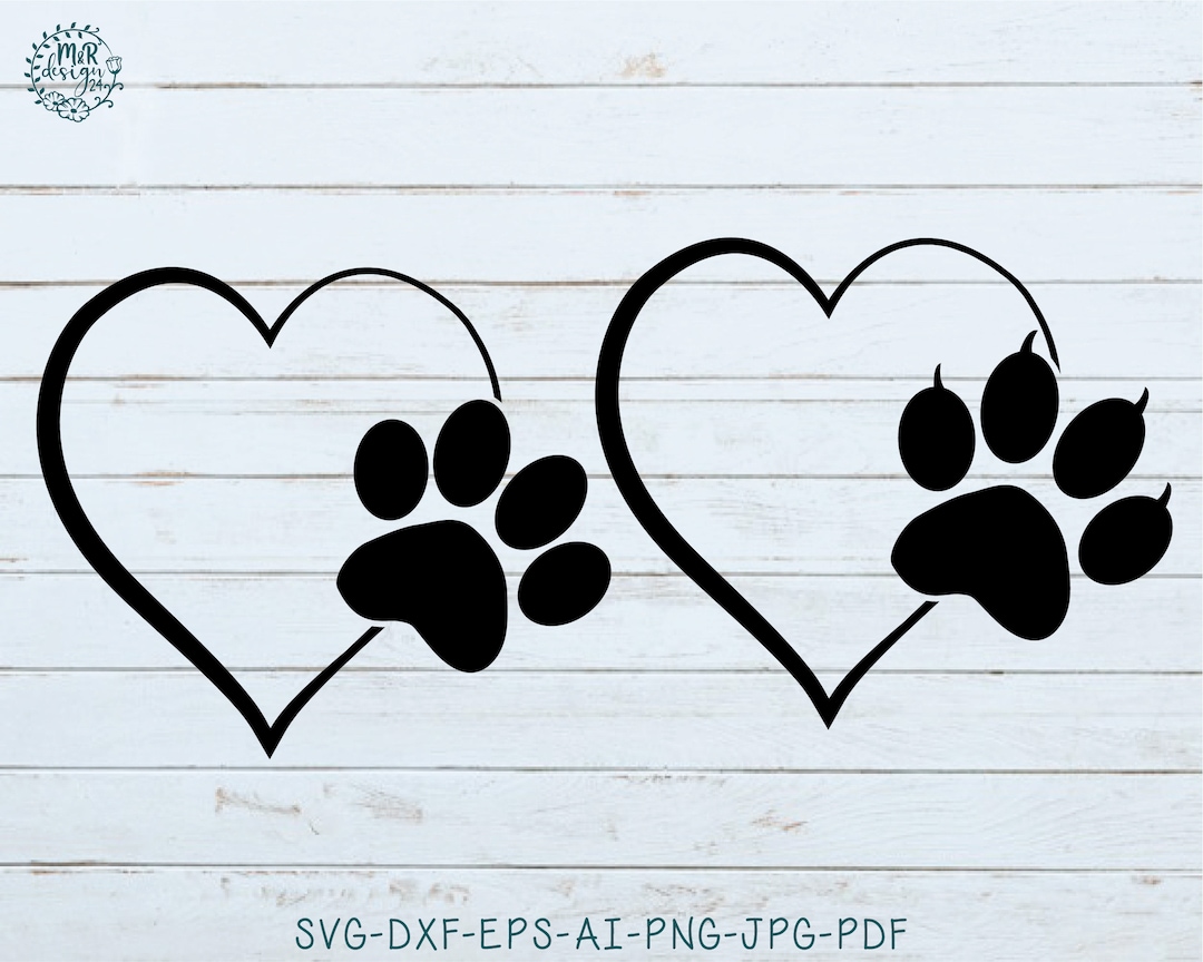 cat paw svg Paw svg paw print svg dog paw svg paw print svg files for etsy Paw print svg cat dog paw print svg paw print monogram
