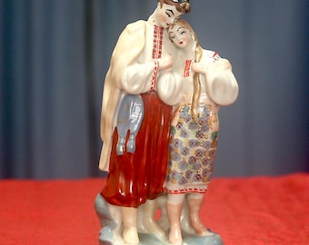Vintage figurine statue May night - White porcelain 1970s - from Soviet Union USSR