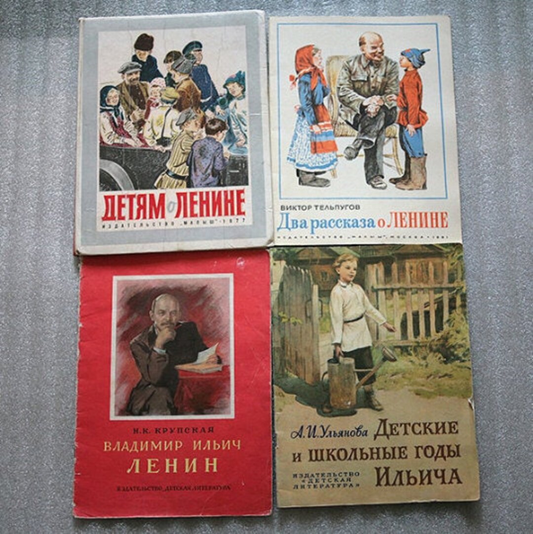 Four Books About Vladimir Ilyich Lenin. Written by Different Authors ...