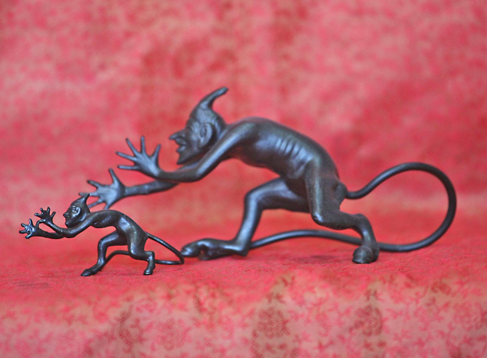 希少】ヴィンテージ セラミック製 デビル デカンタ 置物 ディスプレイ