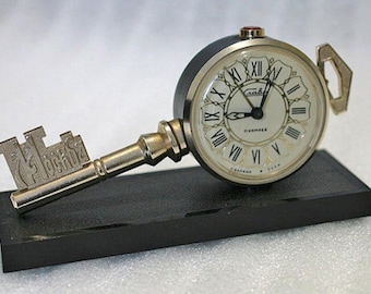 Vintage Slava Key Clock – Moscow, USSR, 1980s Alarm Clock