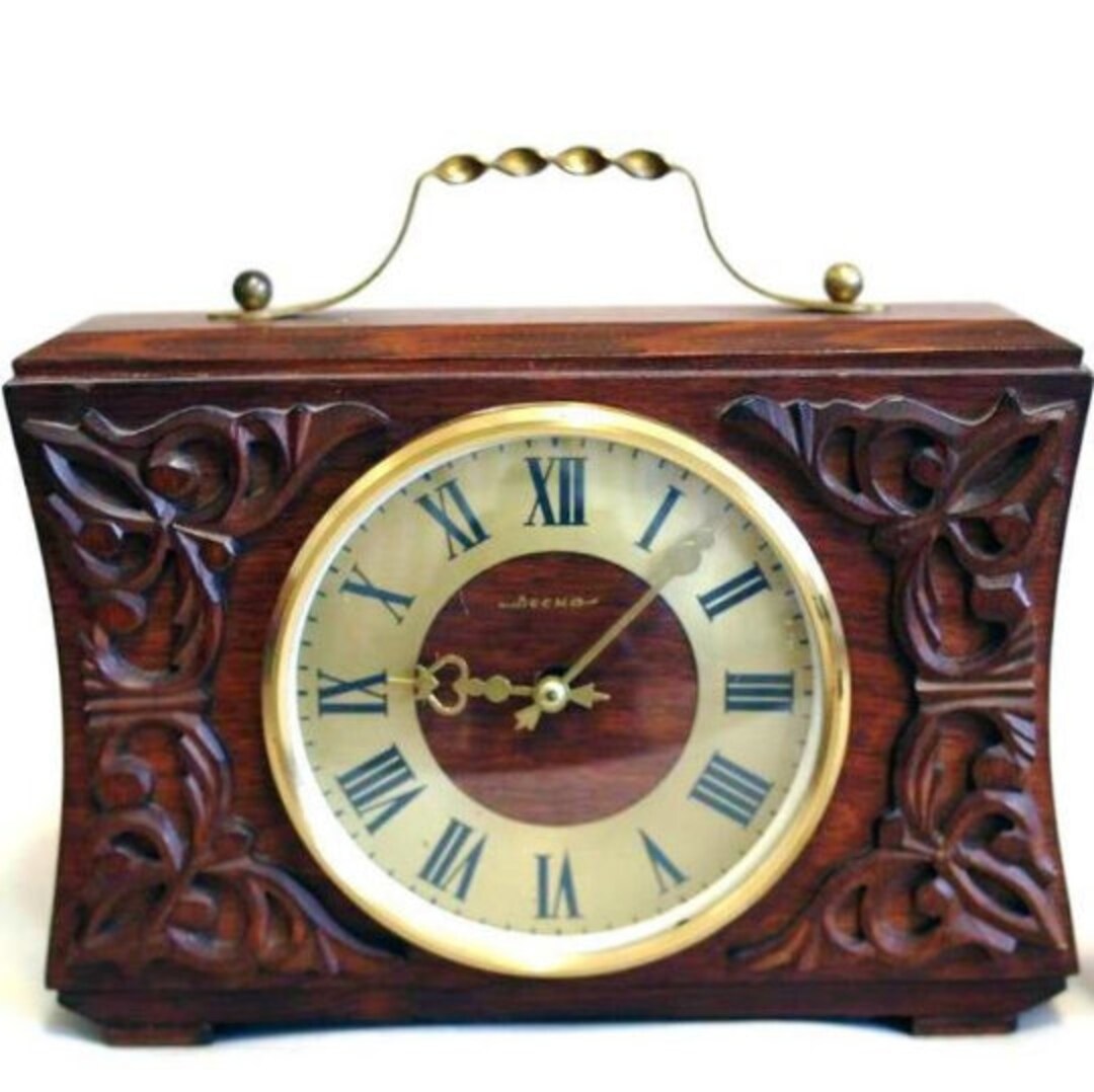 USSR Soviet Clock - Vesna - Wood - Working Wooden Mantle Carriage Clock ...