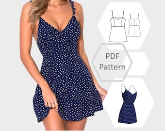 Summer mini dress pattern Clearance