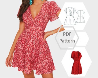 patterned mini dress