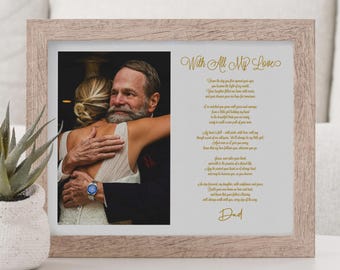 Father Daughter Dance Song Lyrics Print: Personalized Wedding Gift for Dad