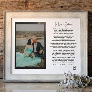 Framed Poem Photo Canvas Print: Anniversary Weeding Gift