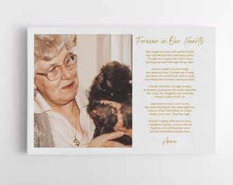 Letter from Heaven: Personalized Memorial Photo Gift, Sympathy Poem Bereavement Keepsake