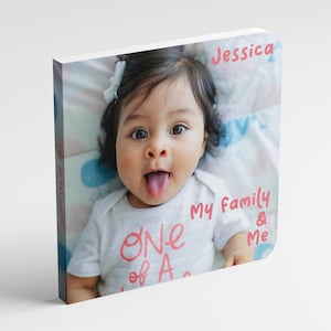 Kundenspezifisches Familienfoto-Baby-Tafelbuch: Erster Geburtstag-Andenken