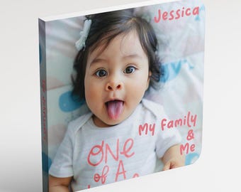 Custom Family Photo Baby Board Book: First Birthday Keepsake