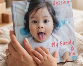 Custom Family Photo Baby Board Book | First Birthday Keepsake Gift