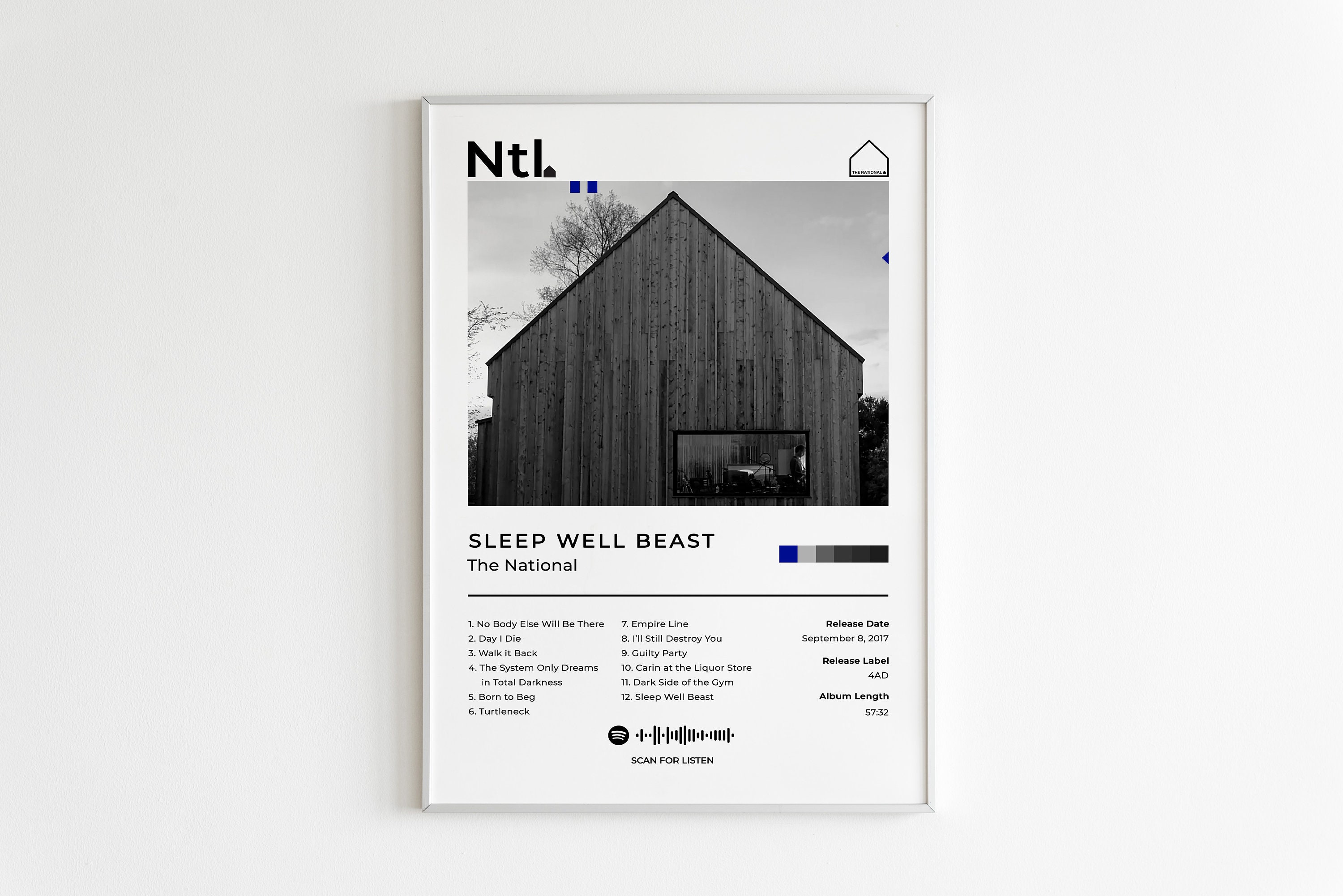 Sleep Well Beast, the National Band Cover Album Print Poster