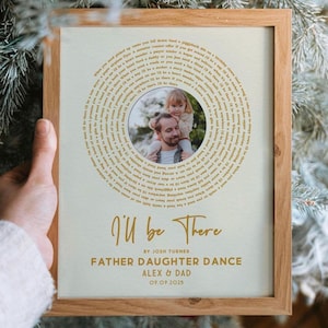 Father Daughter Dance Song Lyrics Print: Sentimental Wedding Keepsake
