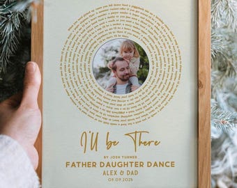 Letra de la canción del baile del padre y la hija para imprimir: recuerdo sentimental de boda
