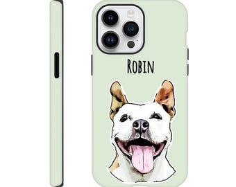 Custom iPhone Case:  Personalized Pet Portrait Dog Lover Gift