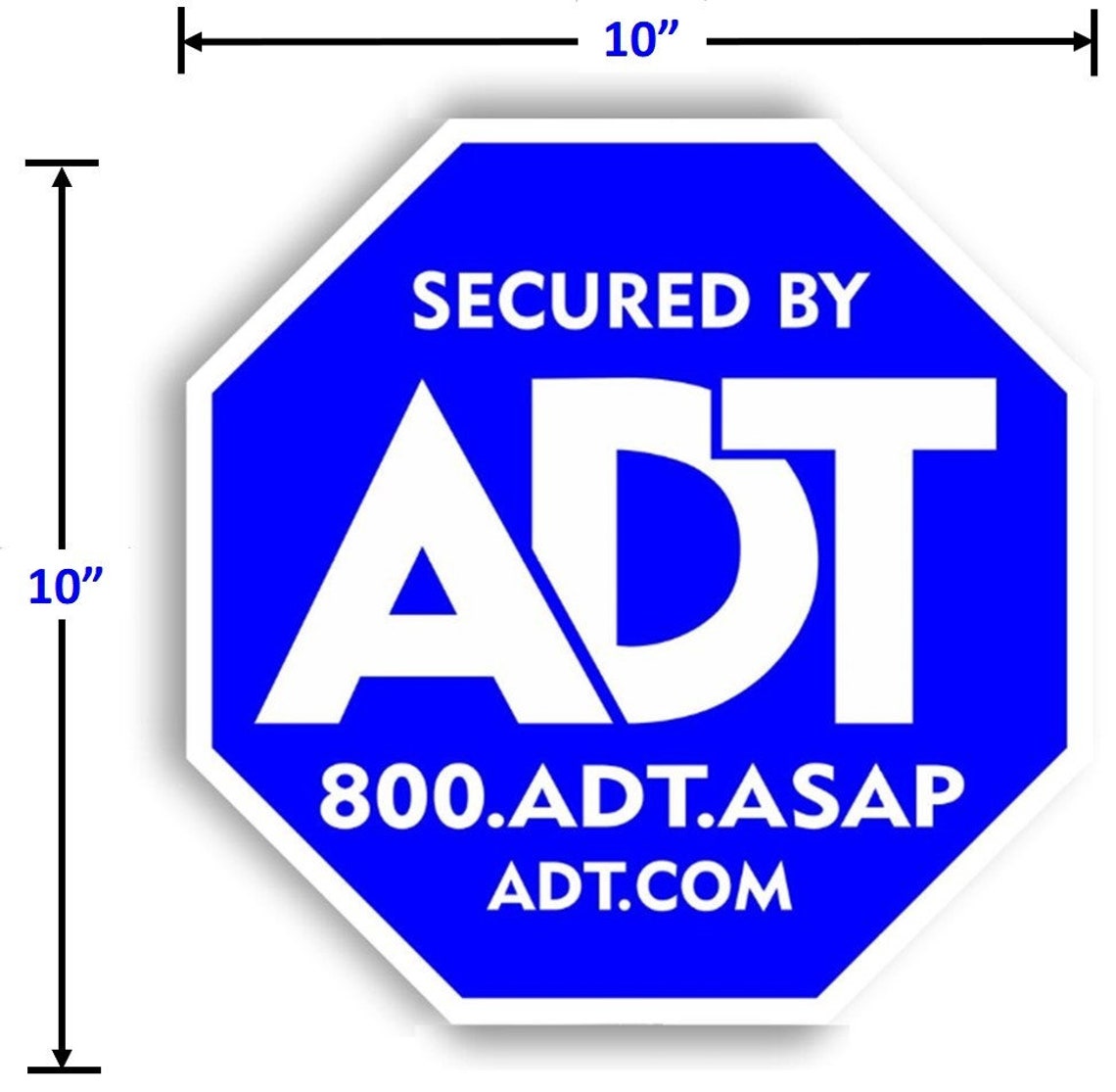 ADT Yard Sign With No Post And 4 Window Stickers Etsy