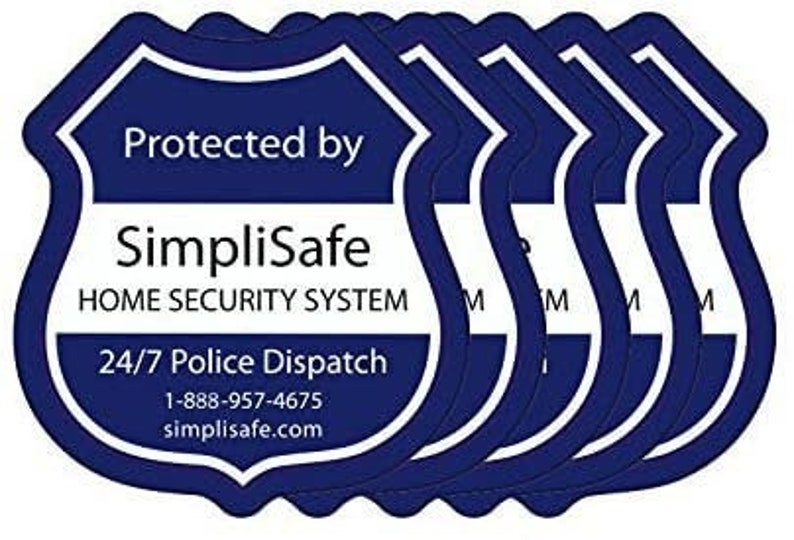 5 Simplisafe Security Window Stickers/decals Alarm Deterrent Etsy