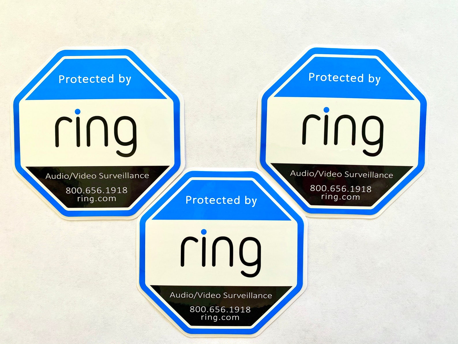 3 Ring Security Window Stickers Double Sided Warning Alarm Etsy