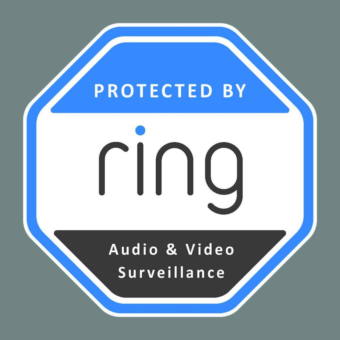 3 Ring Security Window Stickers Double Sided Warning Alarm Etsy