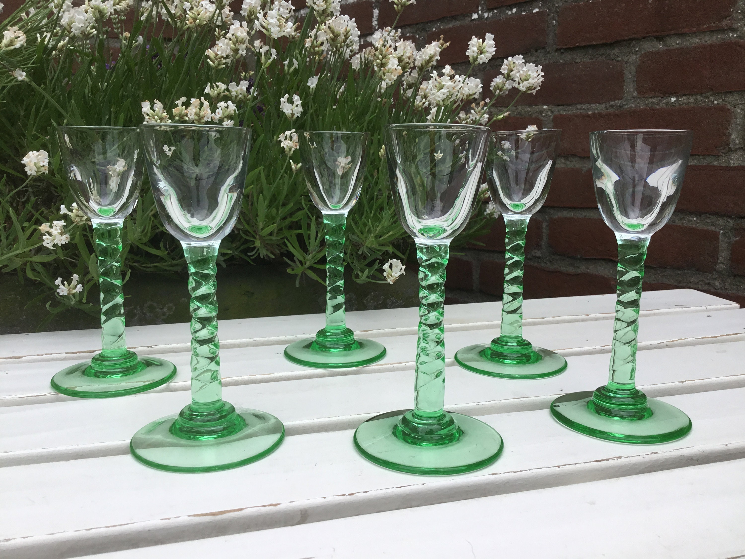 6 Anciens Verres à Martini On The Rocks - Vintage French Finds