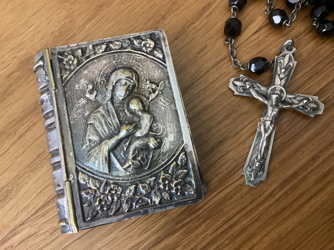 Old Rosary Boxes in Various Shapes - Old and Vintage - Gold-colored and ...