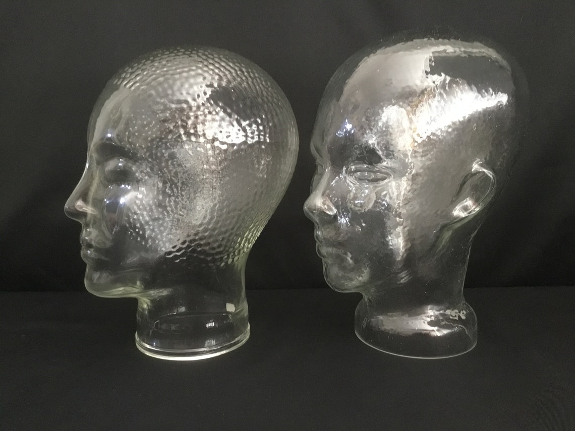 Glass Mannequin Head Ca.1970 Etsy Canada