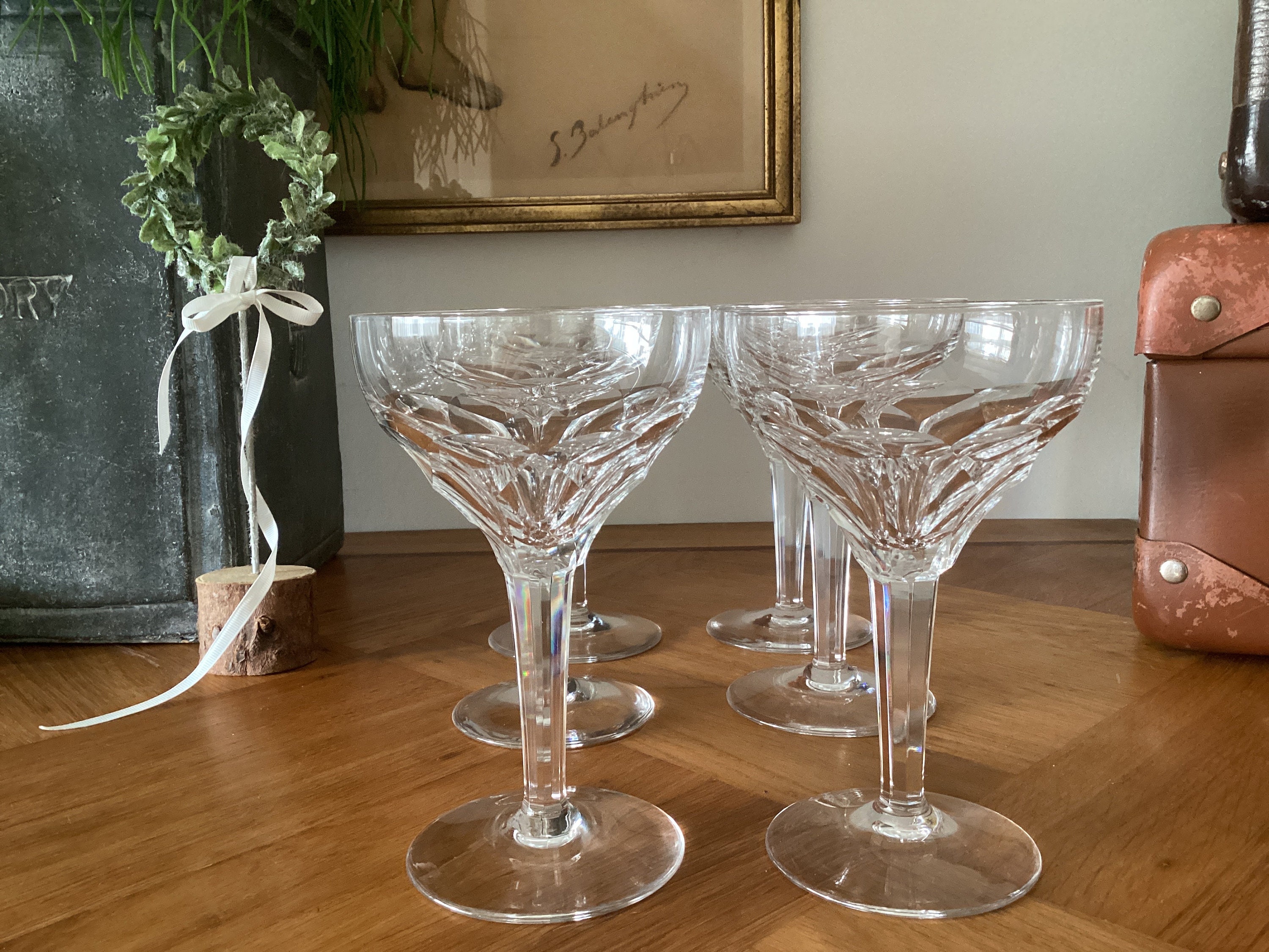 Wine Glasses VSL - Crystal Wine Glass Set of 6 - Facet Cut Val