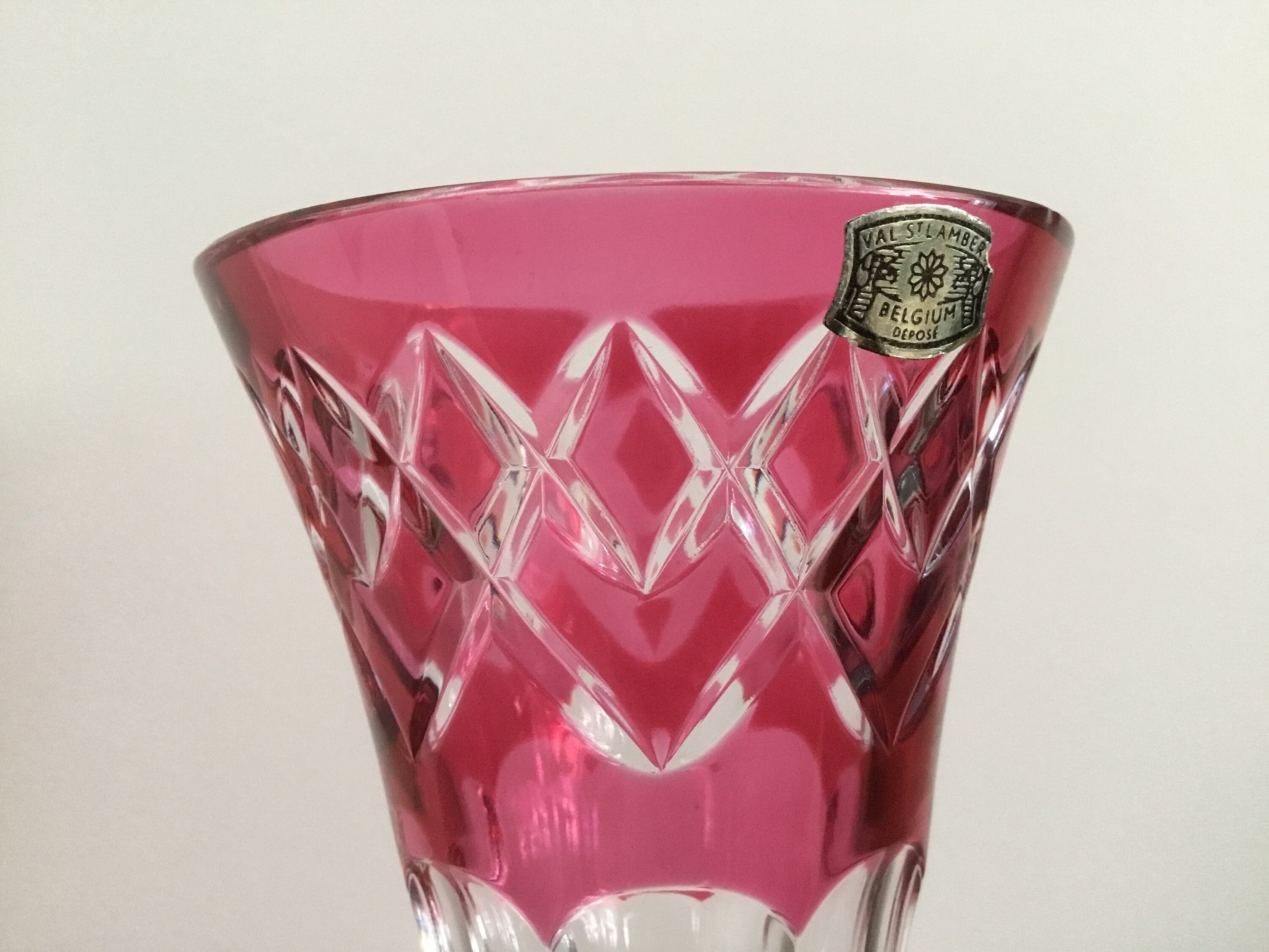 ヴァル サン ランベール 花瓶 - VSL - ベルギー クリスタッ