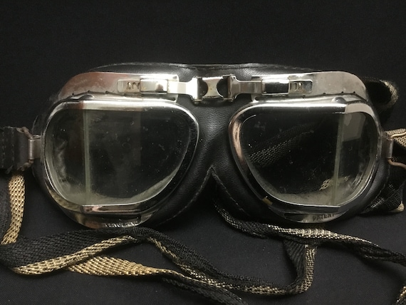 Original aviator goggles England 1920s - 1930s fig