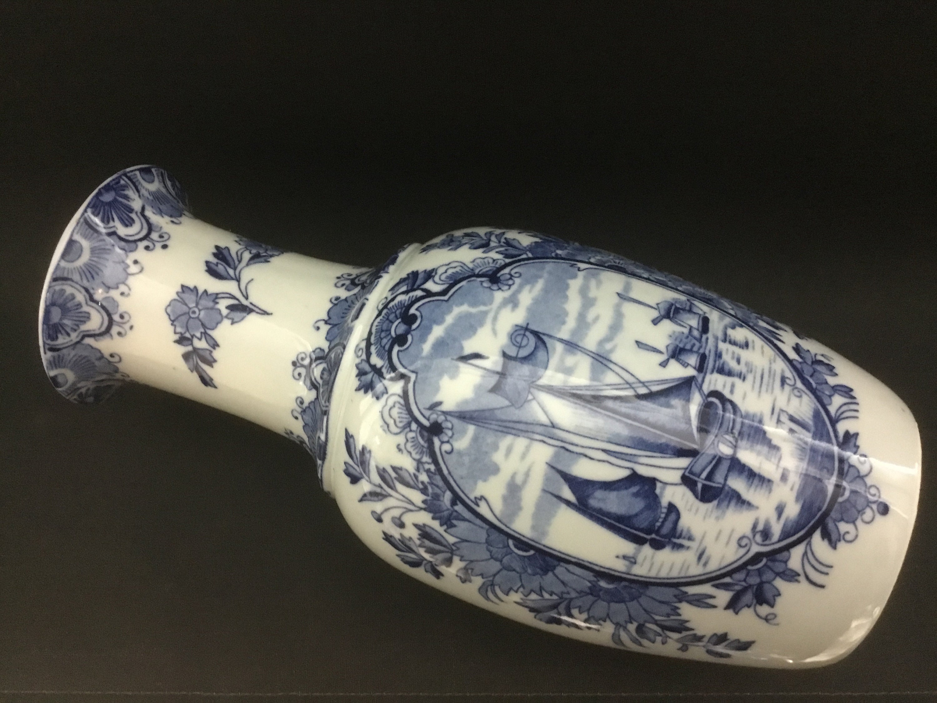 Vieux Vase Delft bleu paysages hollandais avec moulins à vent Etsy