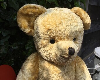 Large Toy Teddy Bear - cuddly toy bear - made around 1950-1960