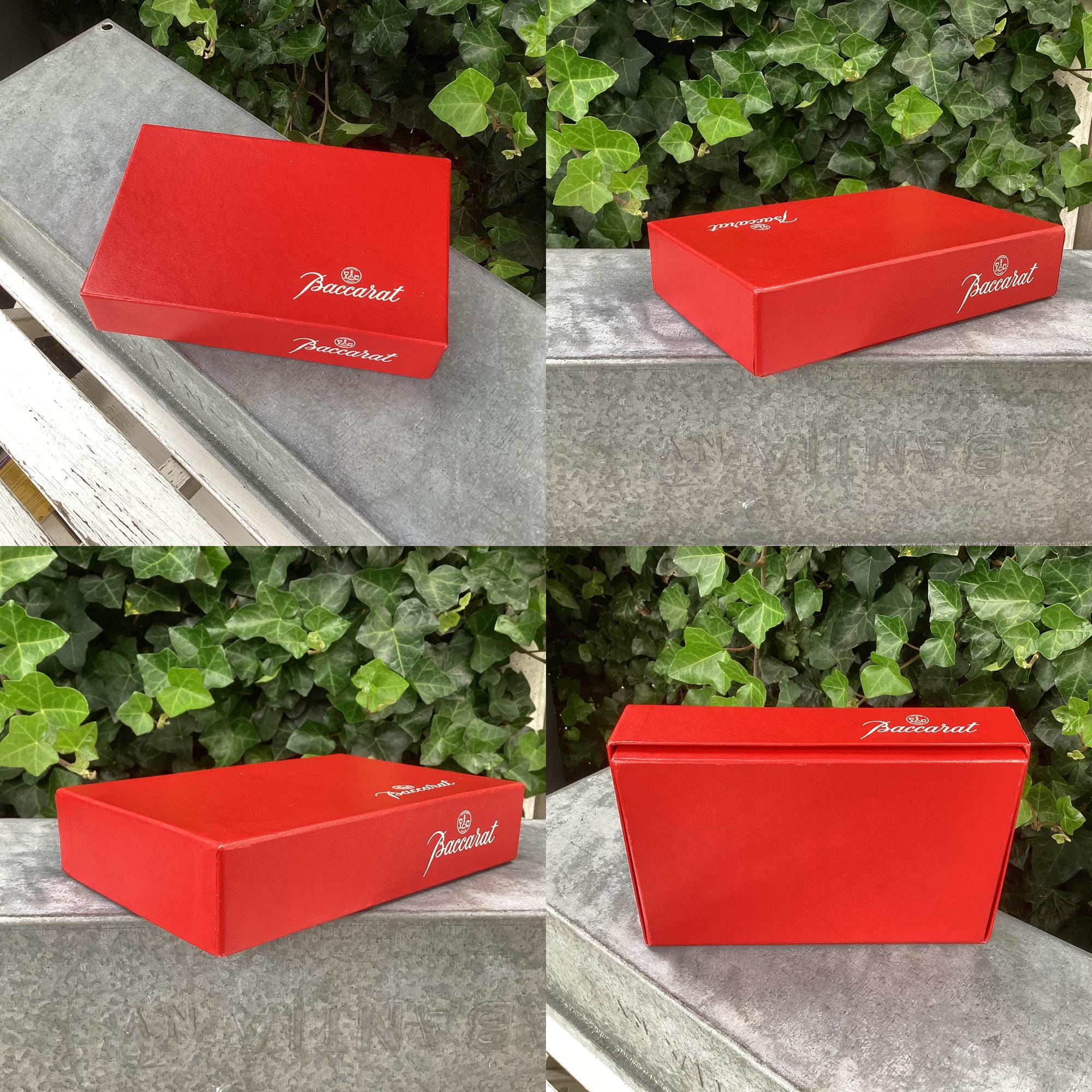 Baccarat Crystal Knife Rests - Set of 6 in Red Original Box